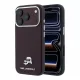 Karl Lagerfeld Pu Grained Semi Wrap K&Amp;Ch Heads MagSafe tok, Apple iPhone 18 Pro - Burgundy
