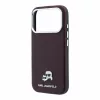 Karl Lagerfeld Pu Grained Semi Wrap K&Amp;Ch Heads MagSafe tok, Apple iPhone 18 Pro - Burgundy