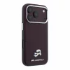 Karl Lagerfeld Pu Grained Semi Wrap K&Amp;Ch Heads MagSafe tok, Apple iPhone 18 Pro Max - Burgundy