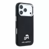 Karl Lagerfeld Pu Grained Semi Wrap K&Amp;Ch Heads MagSafe tok, Apple iPhone 18 Pro - fekete
