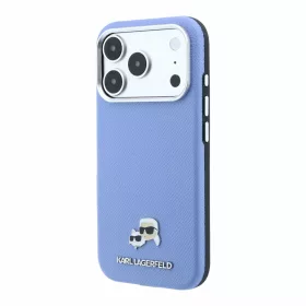   Karl Lagerfeld Pu Grained Semi Wrap K&Amp;Ch Heads MagSafe tok, Apple iPhone 18 Pro Max - kék