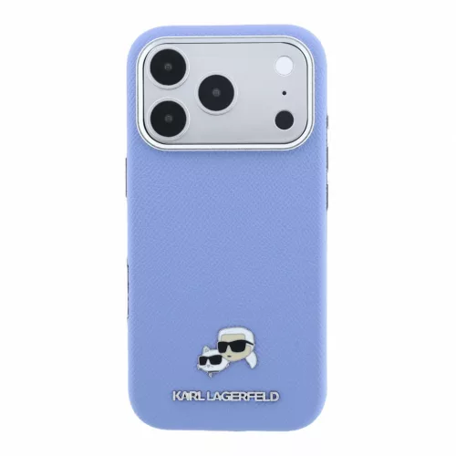 Karl Lagerfeld Pu Grained Semi Wrap K&Amp;Ch Heads MagSafe tok, Apple iPhone 18 Pro Max - kék