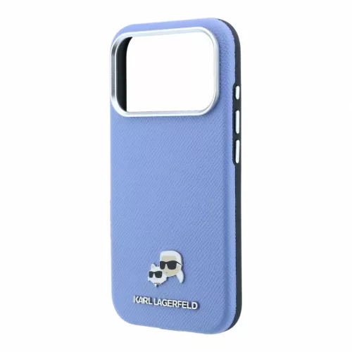 Karl Lagerfeld Pu Grained Semi Wrap K&Amp;Ch Heads MagSafe tok, Apple iPhone 18 Pro Max - kék
