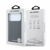 Karl Lagerfeld Pu Grained Allover Semi Wrap MagSafe tok, iPhone 18 Pro Max - fekete