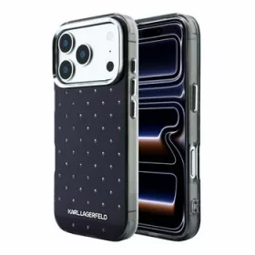   Karl Lagerfeld Iml Rhinestones Allover MagSafe tok, iPhone 18 Pro Max - fekete