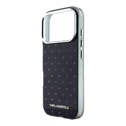 Karl Lagerfeld Iml Rhinestones Allover MagSafe tok, iPhone 18 Pro Max - fekete