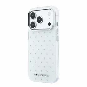   Karl Lagerfeld Iml Rhinestones Allover MagSafe tok, iPhone 18 Pro - fehér