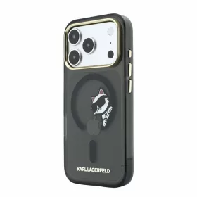   Karl Lagerfeld IML Choupette Peekaboo MagSafe tok, Apple iPhone 18 Pro - fekete