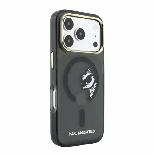 Karl Lagerfeld IML Choupette Peekaboo MagSafe tok, Apple iPhone 18 Pro - fekete