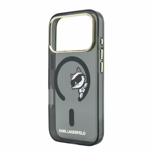 Karl Lagerfeld IML Choupette Peekaboo MagSafe tok, Apple iPhone 18 Pro - fekete