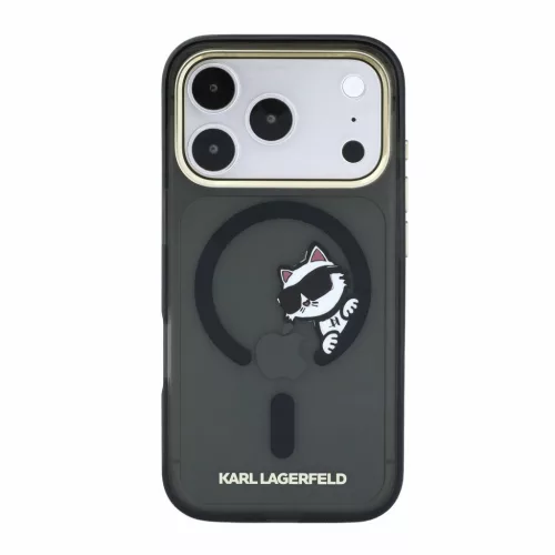 Karl Lagerfeld IML Choupette Peekaboo MagSafe tok, Apple iPhone 18 Pro Max - fekete