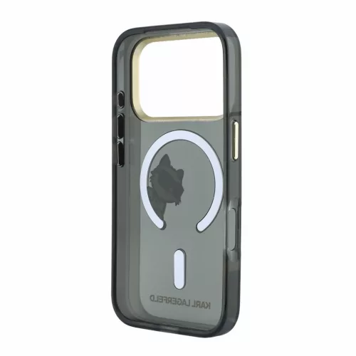 Karl Lagerfeld IML Choupette Peekaboo MagSafe tok, Apple iPhone 18 Pro Max - fekete