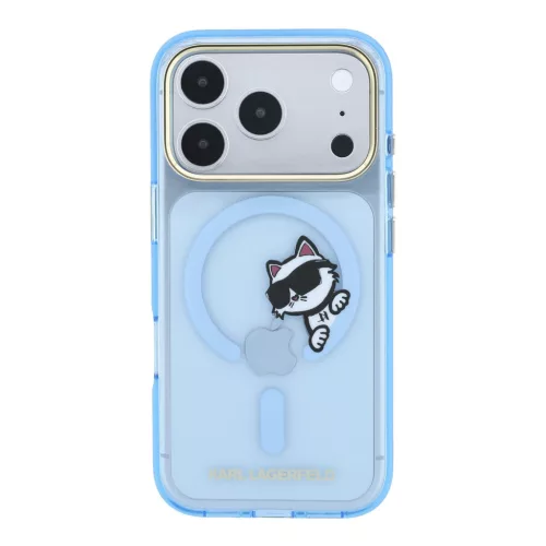 Karl Lagerfeld IML Choupette Peekaboo MagSafe tok, Apple iPhone 18 Pro Max - kék