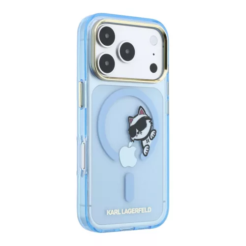 Karl Lagerfeld IML Choupette Peekaboo MagSafe tok, Apple iPhone 18 Pro Max - kék