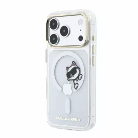   Karl Lagerfeld IML Choupette Peekaboo MagSafe tok, Apple iPhone 18 Pro - Transparent
