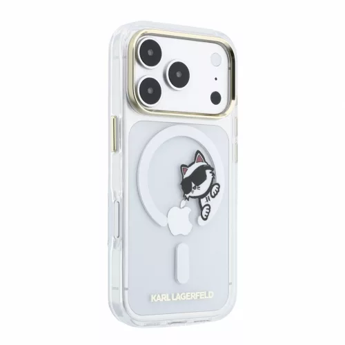 Karl Lagerfeld IML Choupette Peekaboo MagSafe tok, Apple iPhone 18 Pro - Transparent