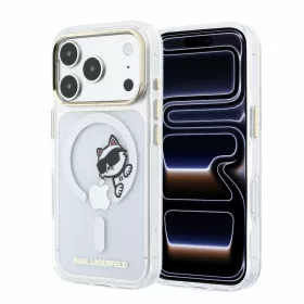   Karl Lagerfeld IML Choupette Peekaboo MagSafe tok, Apple iPhone 18 Pro Max - Transparent