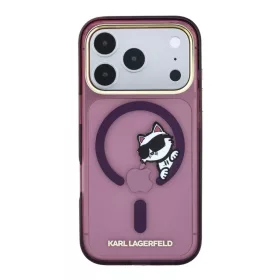   Karl Lagerfeld IML Choupette Peekaboo MagSafe tok, Apple iPhone 18 Pro - Burgundy