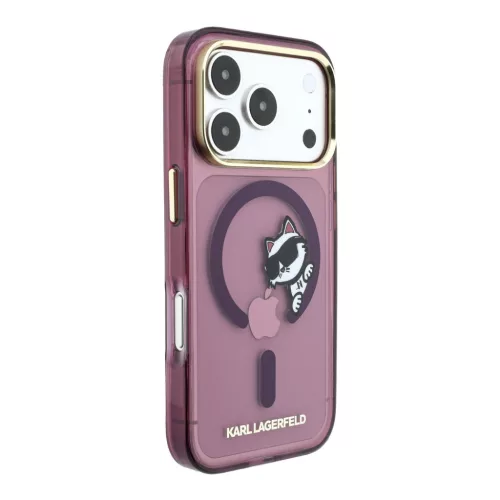 Karl Lagerfeld IML Choupette Peekaboo MagSafe tok, Apple iPhone 18 Pro - Burgundy
