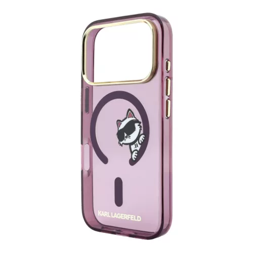 Karl Lagerfeld IML Choupette Peekaboo MagSafe tok, Apple iPhone 18 Pro - Burgundy