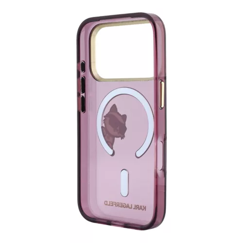 Karl Lagerfeld IML Choupette Peekaboo MagSafe tok, Apple iPhone 18 Pro - Burgundy