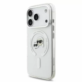   Karl Lagerfeld Iml K&Amp;Ch Heads Metal Frame MagSafe tok, iPhone 18 Pro - fehér