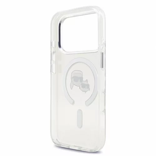 Karl Lagerfeld Iml K&Amp;Ch Heads Metal Frame MagSafe tok, iPhone 18 Pro - fehér