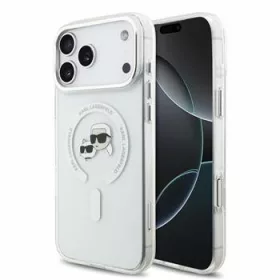   Karl Lagerfeld Iml K&Amp;Ch Heads Metal Frame MagSafe tok, iPhone 18 Pro Max - fehér