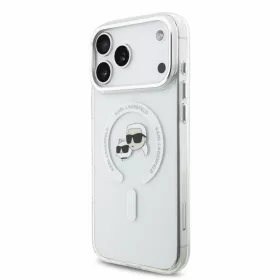  Karl Lagerfeld Iml K&Amp;Ch Heads Metal Frame MagSafe tok, iPhone 18 Pro Max - fehér