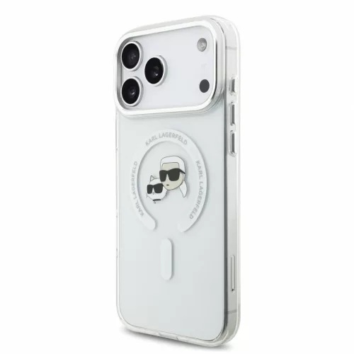 Karl Lagerfeld Iml K&Amp;Ch Heads Metal Frame MagSafe tok, iPhone 18 Pro Max - fehér
