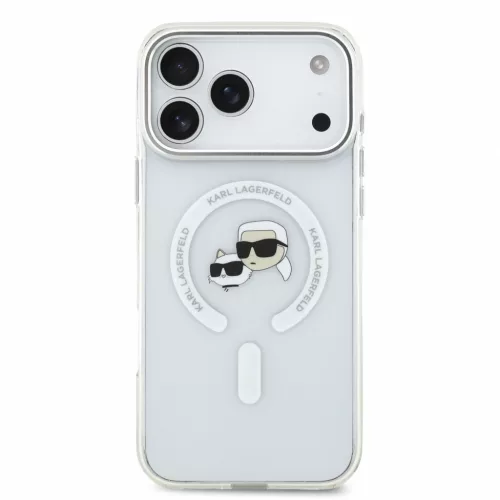 Karl Lagerfeld Iml K&Amp;Ch Heads Metal Frame MagSafe tok, iPhone 18 Pro Max - fehér