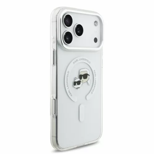 Karl Lagerfeld Iml K&Amp;Ch Heads Metal Frame MagSafe tok, iPhone 18 Pro Max - fehér