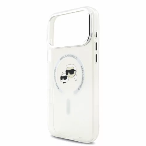 Karl Lagerfeld Iml K&Amp;Ch Heads Metal Frame MagSafe tok, iPhone 18 Pro Max - fehér