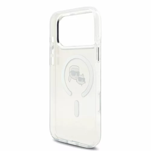 Karl Lagerfeld Iml K&Amp;Ch Heads Metal Frame MagSafe tok, iPhone 18 Pro Max - fehér