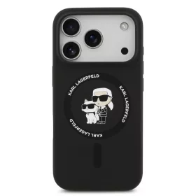   Karl Lagerfeld Liquid Silicone Karl And Choupette MagSafe tok, Apple iPhone 18 Pro - fekete