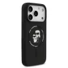 Karl Lagerfeld Liquid Silicone Karl And Choupette MagSafe tok, Apple iPhone 18 Pro - fekete