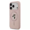 Karl Lagerfeld Liquid Silicone Karl And Choupette MagSafe tok, Apple iPhone 18 Pro - rózsaszín