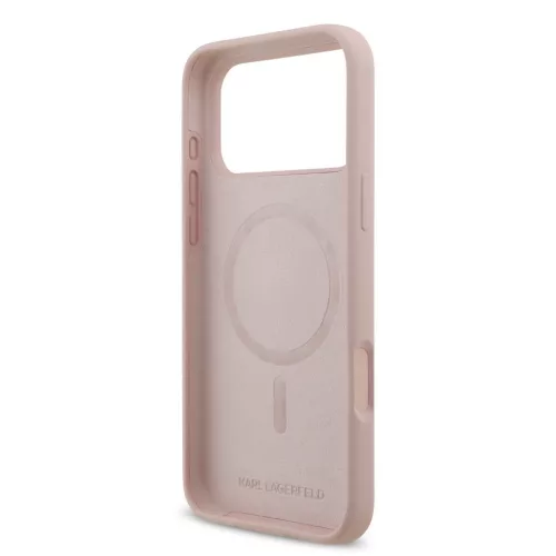 Karl Lagerfeld Liquid Silicone Karl And Choupette MagSafe tok, Apple iPhone 18 Pro Max - rózsaszín