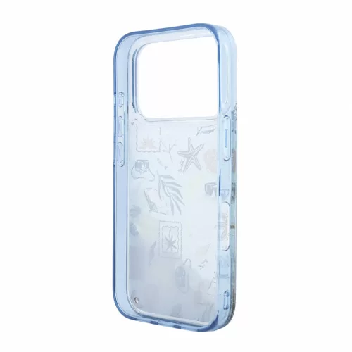 Karl Lagerfeld Liquid Glitter Beach tok, Apple iPhone 18 Pro - kék