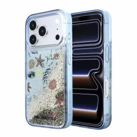   Karl Lagerfeld Liquid Glitter Beach tok, Apple iPhone 18 Pro Max - kék