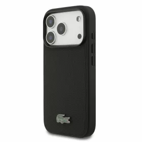   Lacoste PVC Iconic Petit Pique Metal Logo MagSafe tok, Apple iPhone 18 Pro - Black