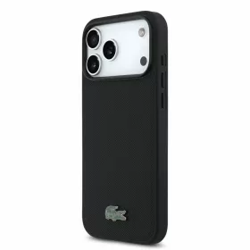   Lacoste PVC Iconic Petit Pique Metal Logo MagSafe tok, Apple iPhone 18 Pro Max - Black
