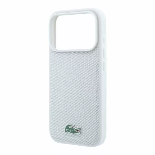 Lacoste PVC Iconic Petit Pique Metal Logo MagSafe tok, Apple iPhone 18 Pro - szürke