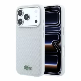   Lacoste PVC Iconic Petit Pique Metal Logo MagSafe tok, Apple iPhone 18 Pro Max - szürke