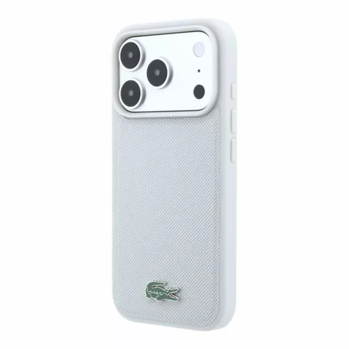 Lacoste PVC Iconic Petit Pique Metal Logo MagSafe tok, Apple iPhone 18 Pro Max - szürke