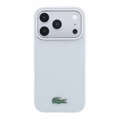 Lacoste PVC Iconic Petit Pique Metal Logo MagSafe tok, Apple iPhone 18 Pro Max - szürke