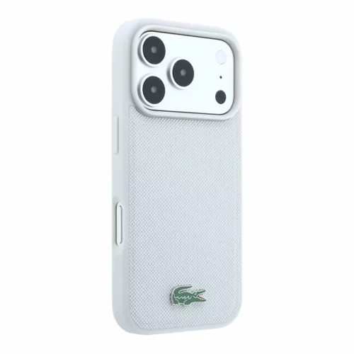 Lacoste PVC Iconic Petit Pique Metal Logo MagSafe tok, Apple iPhone 18 Pro Max - szürke