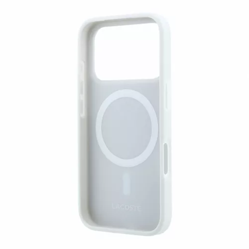 Lacoste PVC Iconic Petit Pique Metal Logo MagSafe tok, Apple iPhone 18 Pro Max - szürke