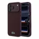 Lacoste PVC Iconic Petit Pique Metal Logo MagSafe tok, Apple iPhone 18 Pro - Burgundy