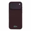 Lacoste PVC Iconic Petit Pique Metal Logo MagSafe tok, Apple iPhone 18 Pro - Burgundy